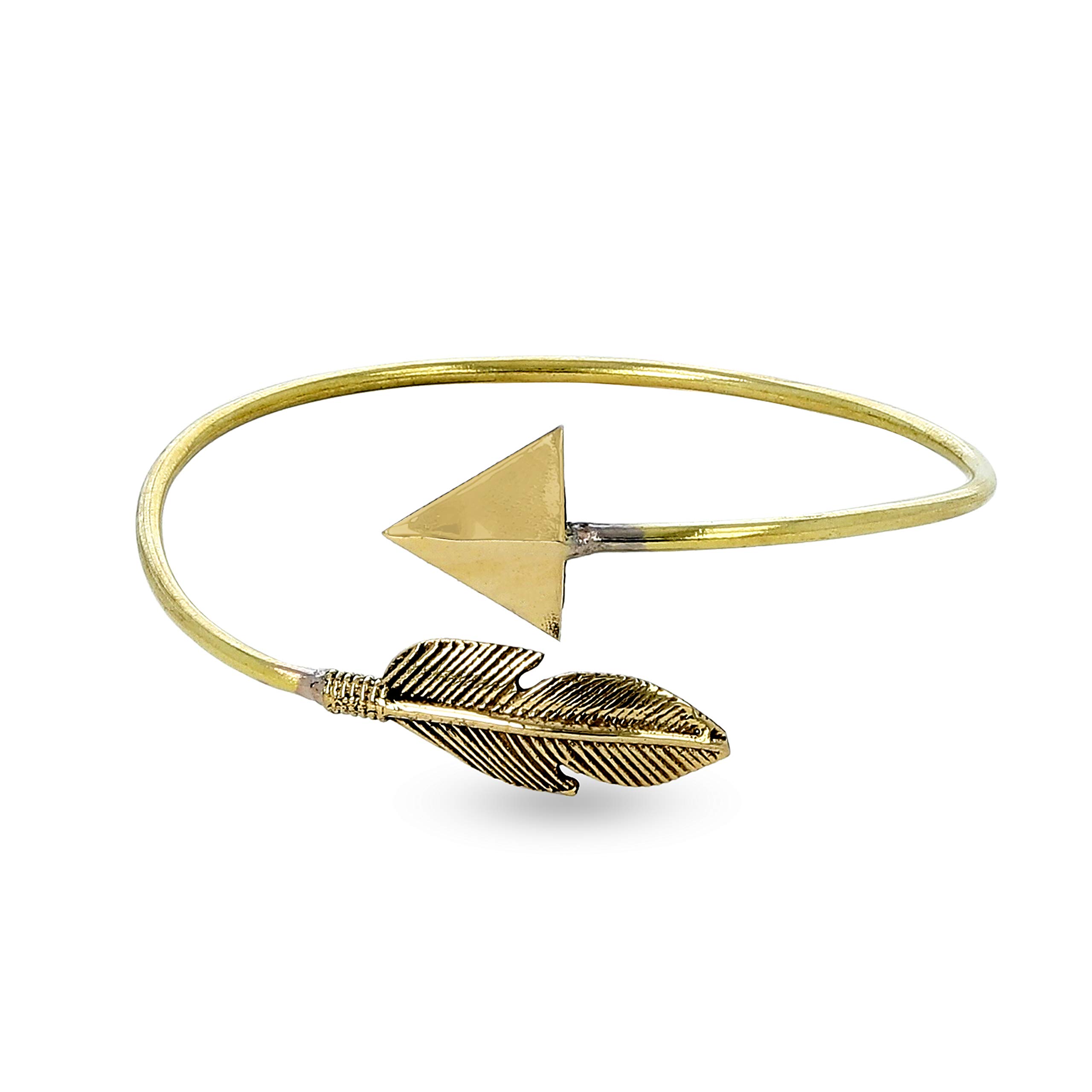 El Regalo Cuff Bracelet - Vintage Ethnic Oxidized Metallic Golden Adjustable Cuff Bracelet for Women & Girls (Triangle Leaf) (B084JNPBBP) Amazon Price History, Amazon Price Tracker