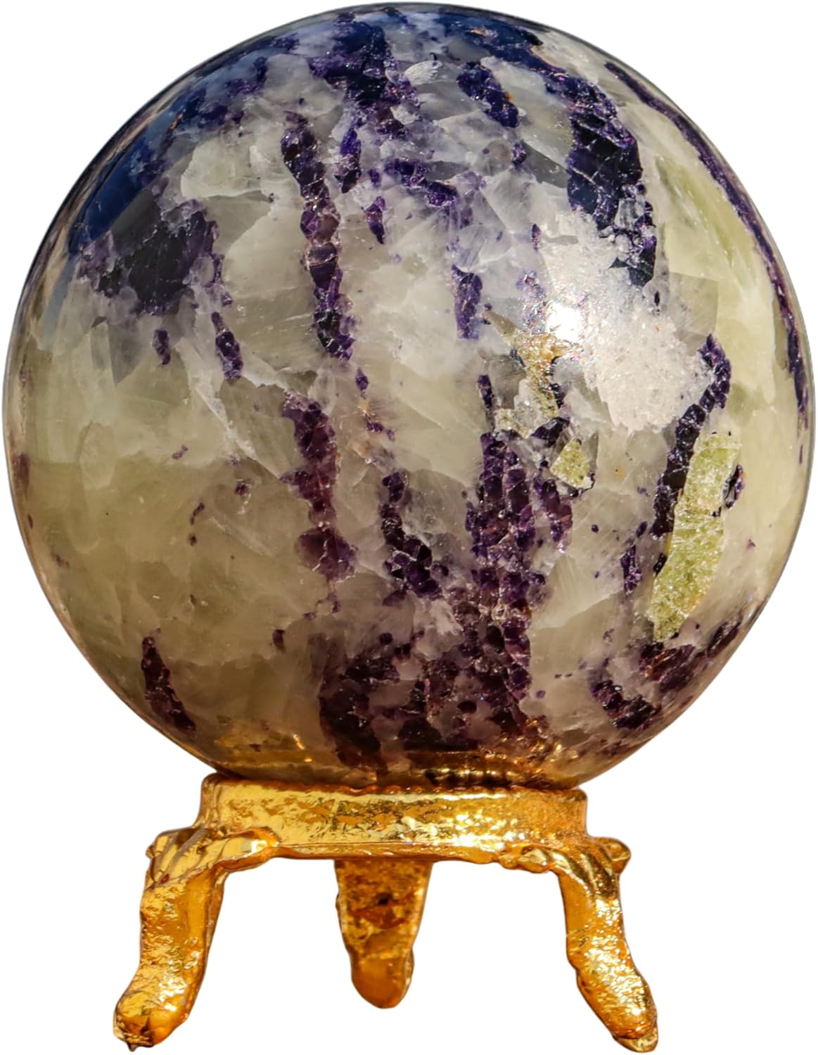 60mm Purple Kammererite Crystal Sphere, Natural Polished Healing Stone Ball for Reiki, Chakra Balancing & Energy Meditation