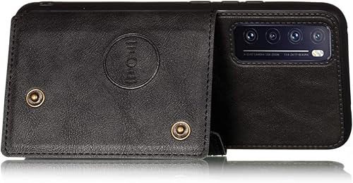 Miniatura 2 de Funda para Huawei Nova 7 5G, con ranura para tarjetas, funda para Huawei Nova 7 5G JEF-AN00 JEF-NX9 JEF-AN20, color negro