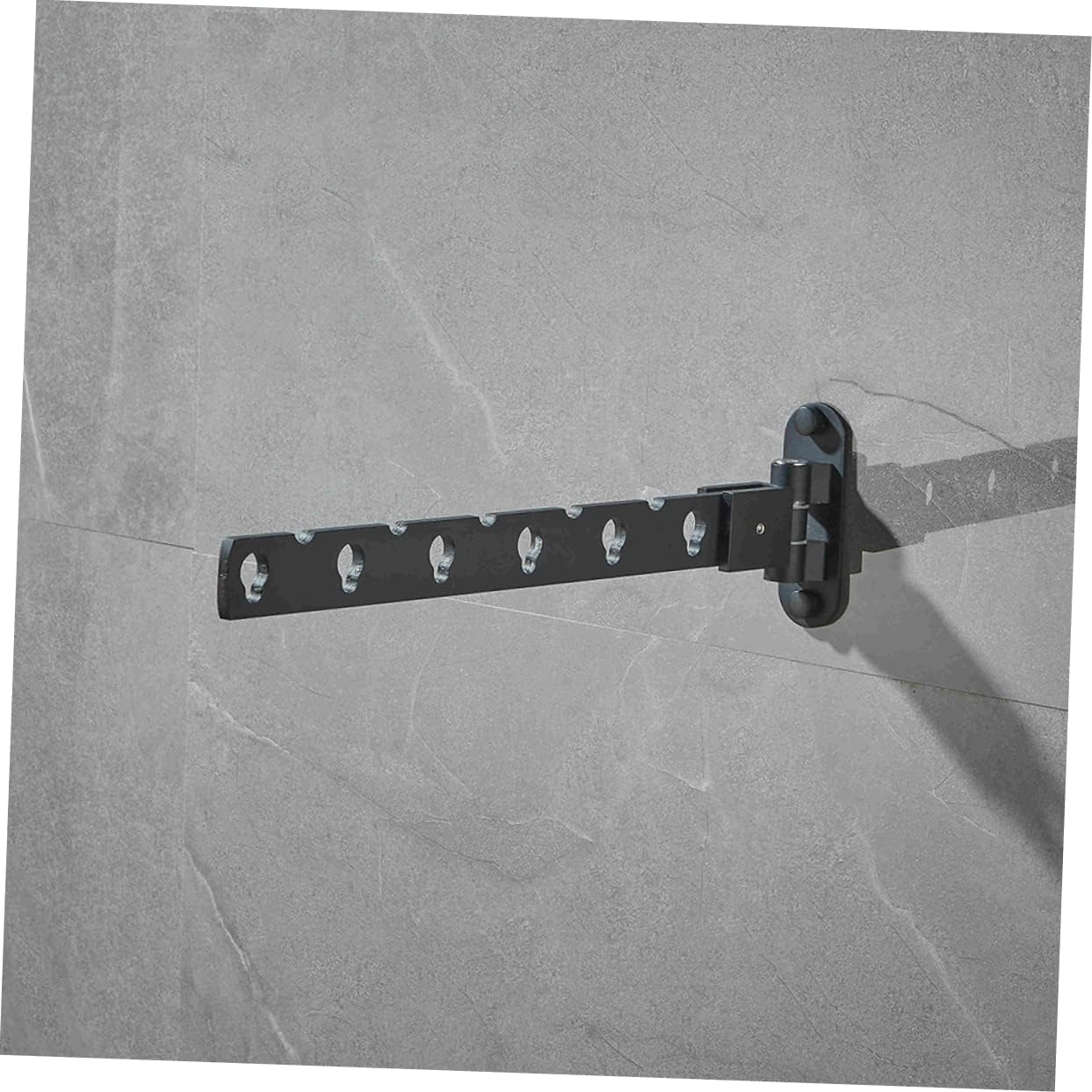 Punch Wall Mounted Folding Clothes Hanger Holder Space Saving Clothes Drying Rack for Laundry Bedrooms and Bathrooms Design Five Hanging