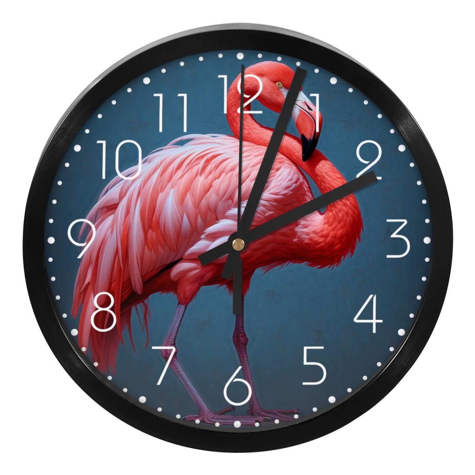 Horloge murale silencieuse à motif flamant rose pour sublimer le salon ou la chambre