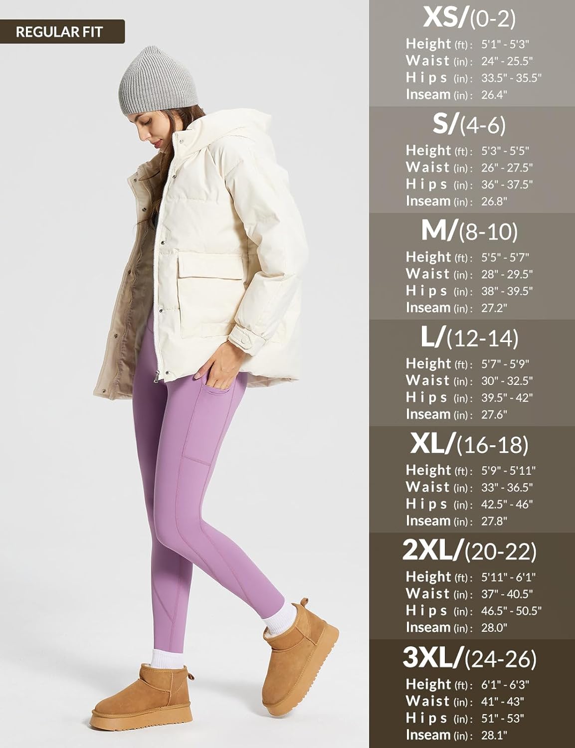 baleaf Women's Fleece Lined Leggings Thermal Warm Winter Tights High Waisted Yoga Pants Cold Weather with Pockets - Image 7