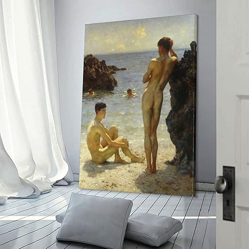 Miniatura 3 de Henry Scott Tuke - Póster decorativo de 1923, para sala de estar, dormitorio, 20 x 30 pulgadas