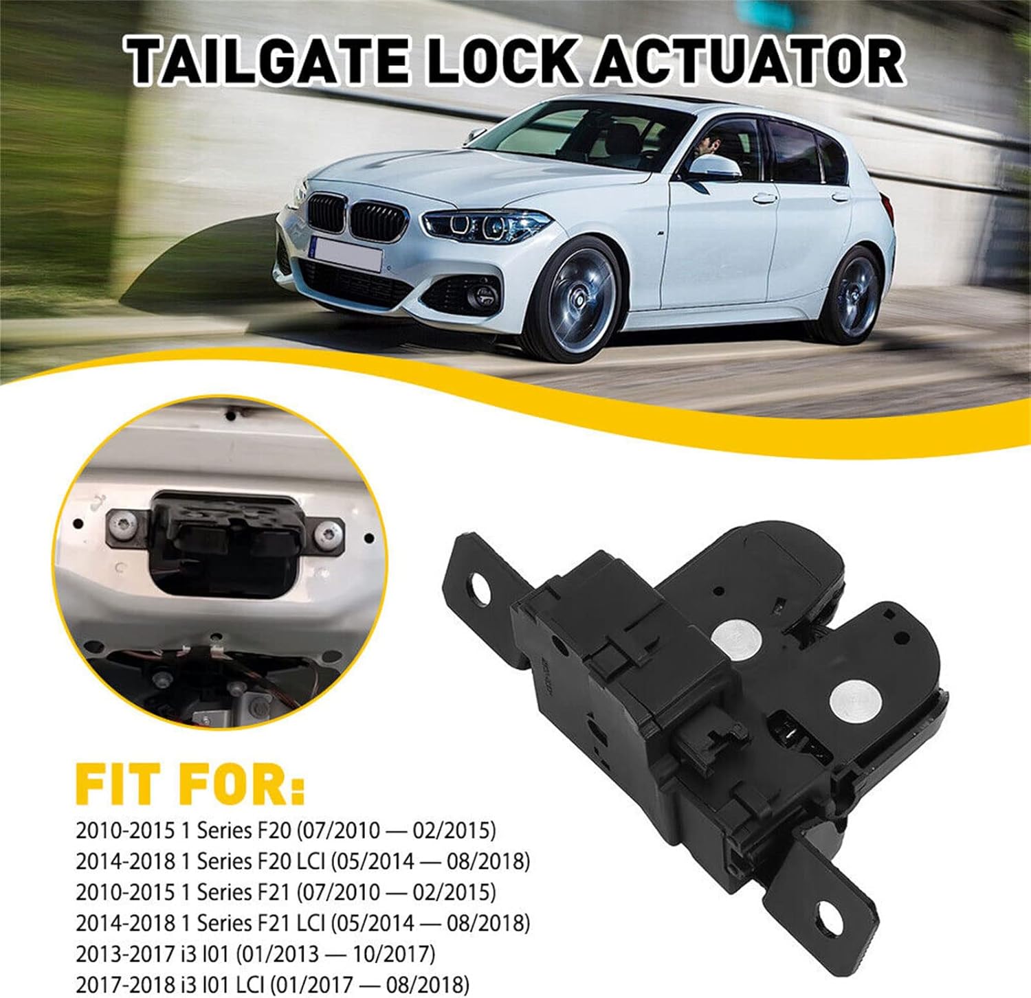 Tailgate Boot Lid Trunk Lock Actuator Suitable for 1-Series I3-Series 51247248075 Tailgate Luggage Actuator