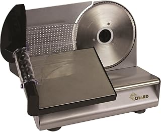 CHARD FSOP-150, Electric Food Slicer, Gray, Aluminum with 7.5 inch Stainless Steel Blade, 150 watts