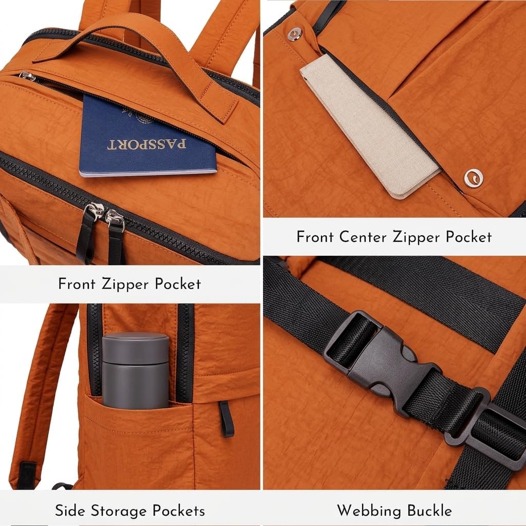 Travel Laptop Backpack for Women, Waterproof Lightweight Daypack with Multiple Pockets, Large Capacity Casual Work Backpack for Daily Use