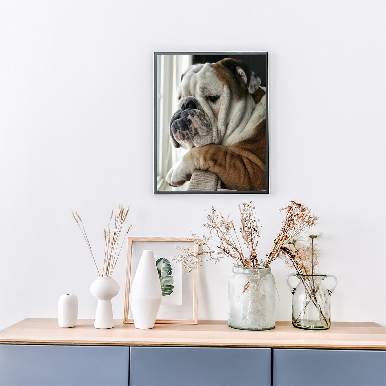 ZUVRDIAI Paint by Numbers for Adult English Bulldog Pet Dog Animal DIY Painting Paint by Numbers Kits On Canvas 40x50cm