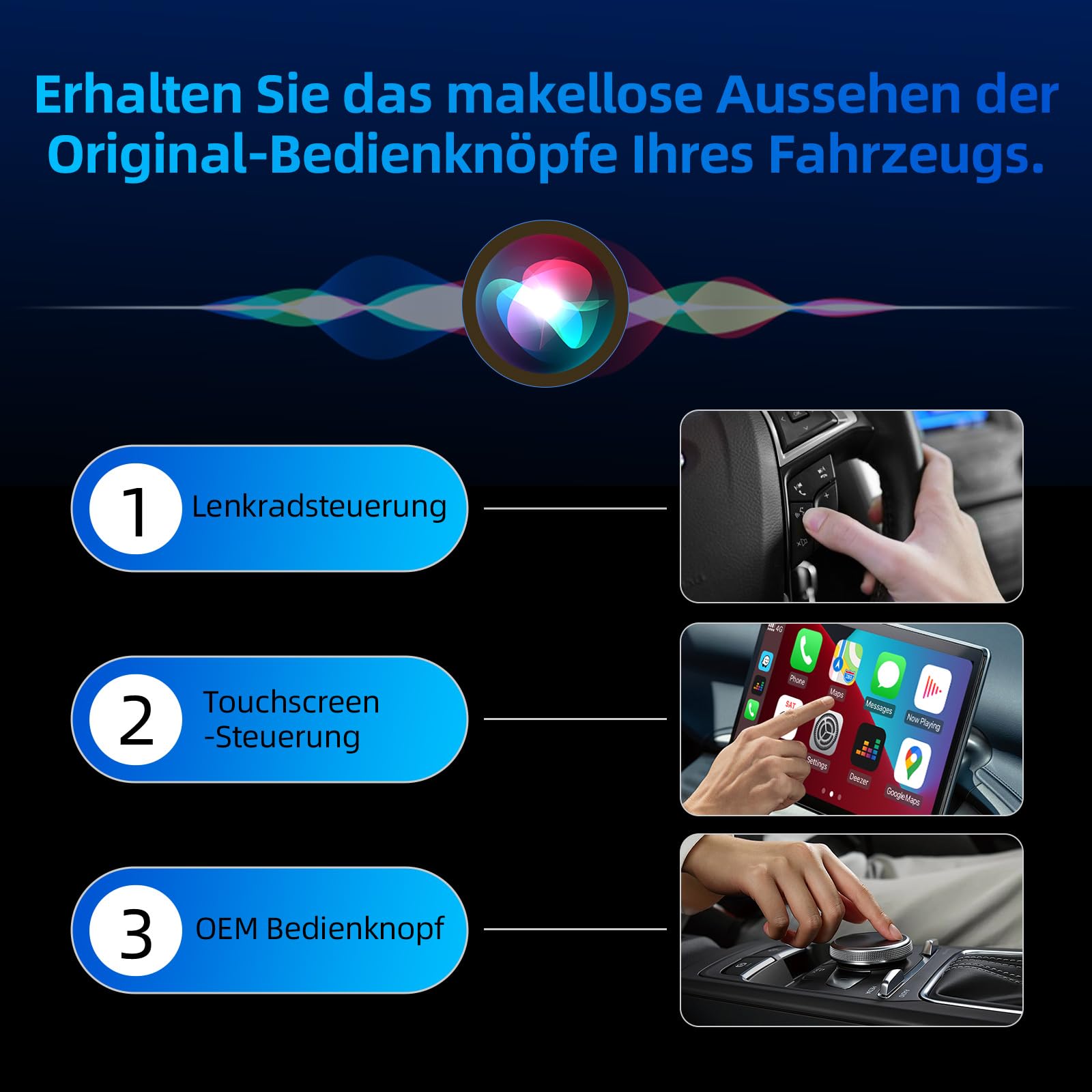 Drahtloser CarPlay-Adapter für Apple iPhone & Android (2025-2026 Upgrade) – Kompakte Größe, Plug & Play, Verbinden Sie Sich mit einem schnellen und stabilen Wireless CarPlay Adapter.