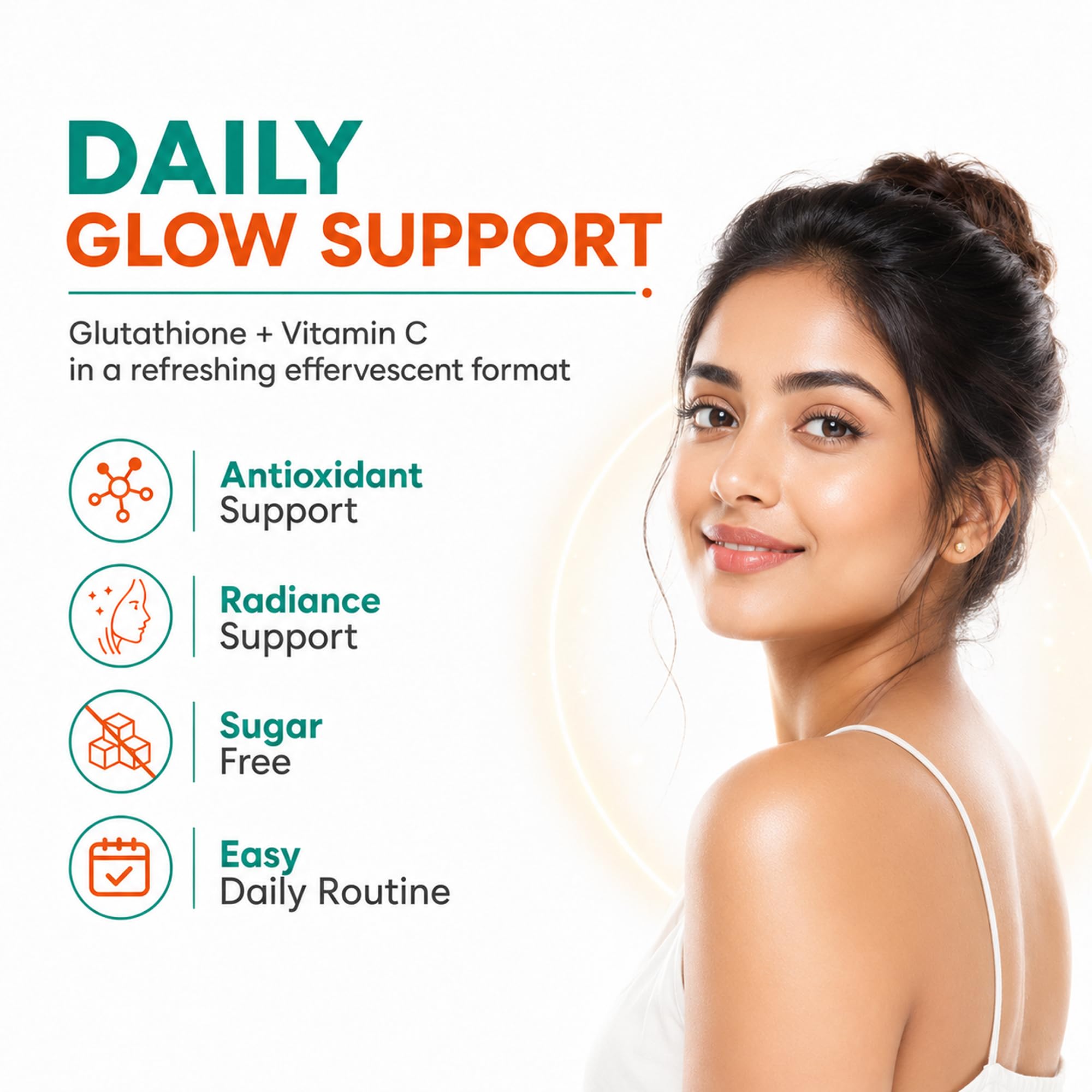 Light Fizz | L-Glutathione 600mg & Vitamin C 1000mg | Effervescent Tablets for Skin Brightening, Antioxidant Support & Anti-Pigmentation | Sugar-Free | Orange Flavor | 15 Tabs — Amazon image 3