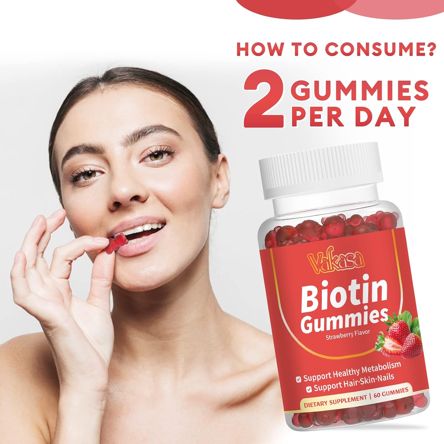 Vakasa Biotin Gummies for Women
