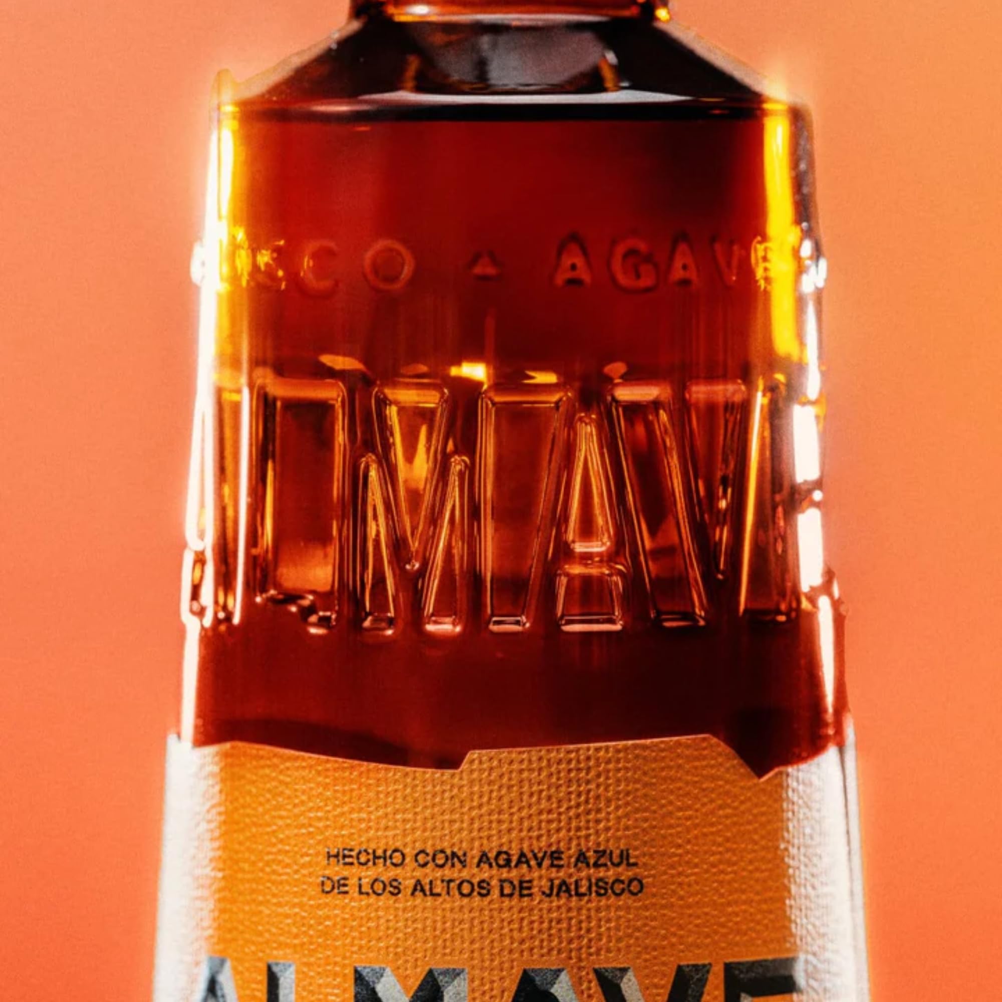 ALMAVE - Ámbar | Spiritueux Sans Alcool à Base d’Agave Bleu du Mexique | Alternative à la Tequila Reposado | Notes de Caramel, Vanille & Bois Grillé | Idéal en Dégustation & Cocktails | 70 cl (Ambar)