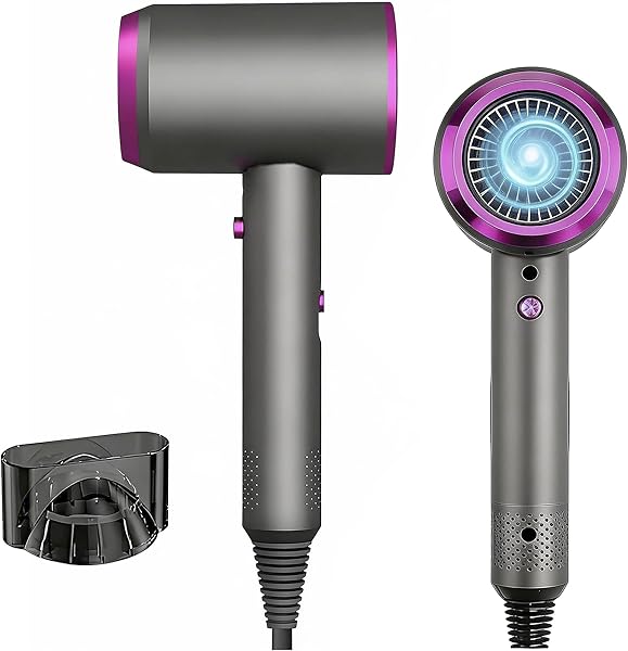 Secador de Pelo Profesional Iónico, Secado Rápido, 3 Niveles de Temperatura, Botón de Aire Frío, Incluye Concentrador, Secador de Cabello para Salón, Viaje y Casa