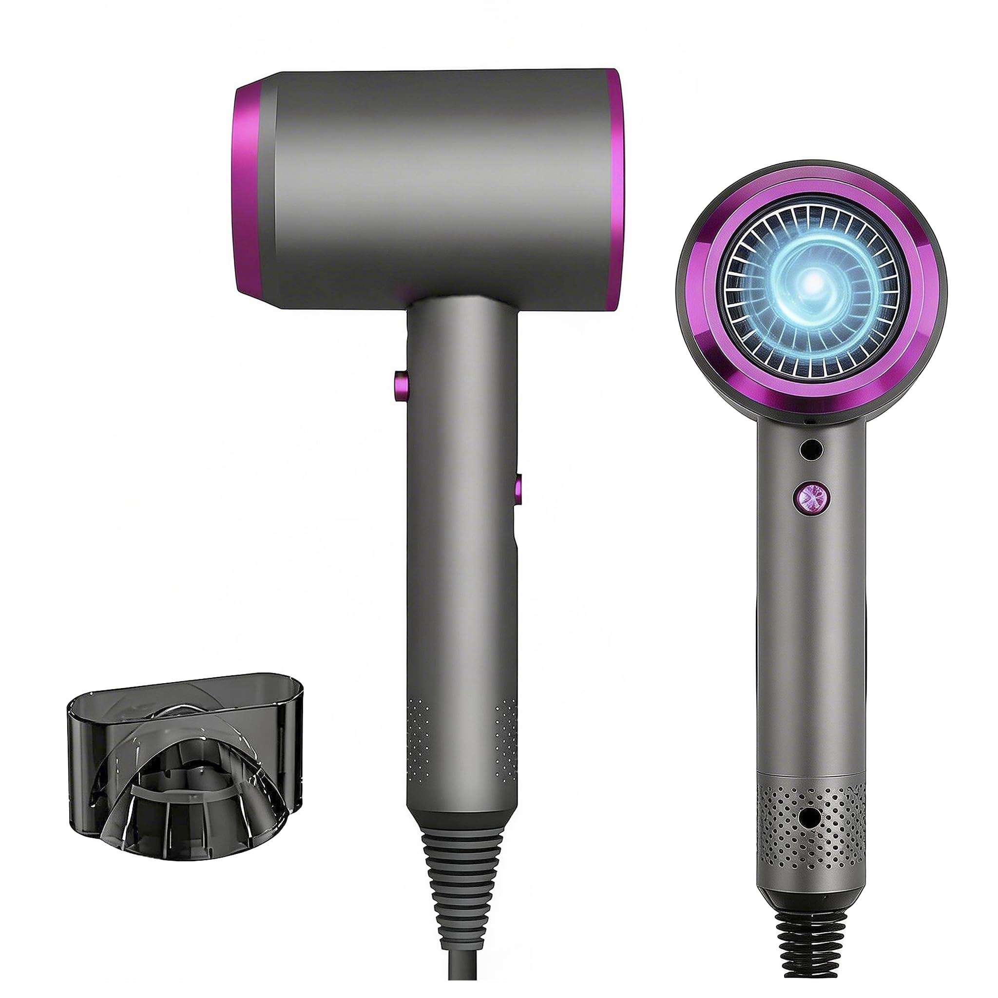 Secador de Pelo Profesional Iónico, Secado Rápido, 3 Niveles de Temperatura, Botón de Aire Frío, Incluye Concentrador, Secador de Cabello para Salón, Viaje y Casa