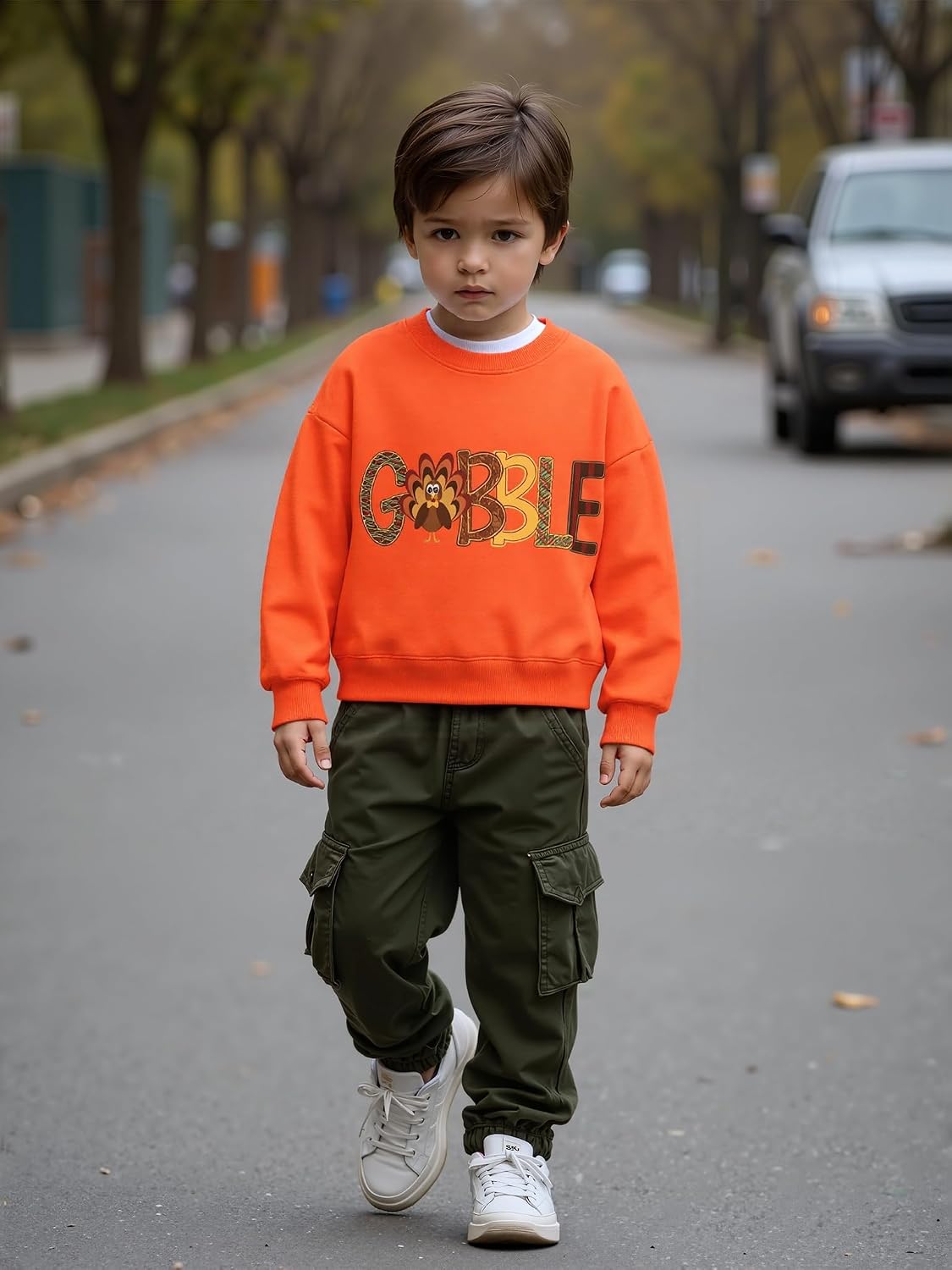Thanksgiving Kids Sweatshirt Girls Boys Toddler Shirt Top 2-7T