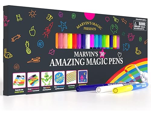 30 Bloopy's Color Changing Magic Pens: Unveil 3D Lettering and Secret Messages