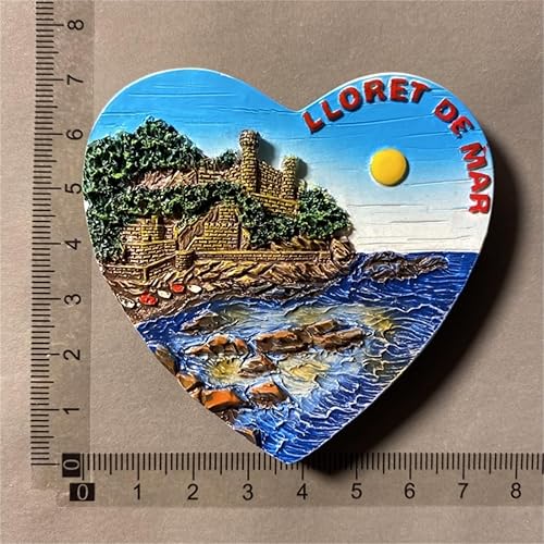 Miniatura 6 de Lloret de Mar Costa Brava España Imán para Refrigerador de Viaje Recuerdo 3D Decoración Nevera Pegatina Magnética Colección Artesanía