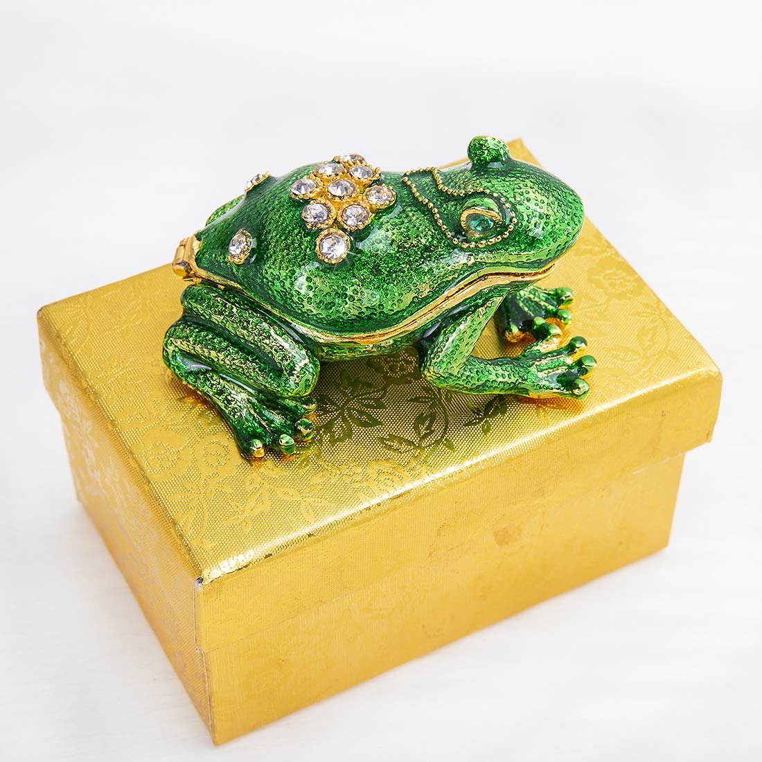 小物 Frog Amazon.com: YU FENG Fortune Frog Trinket Boxes Hinged Collectible