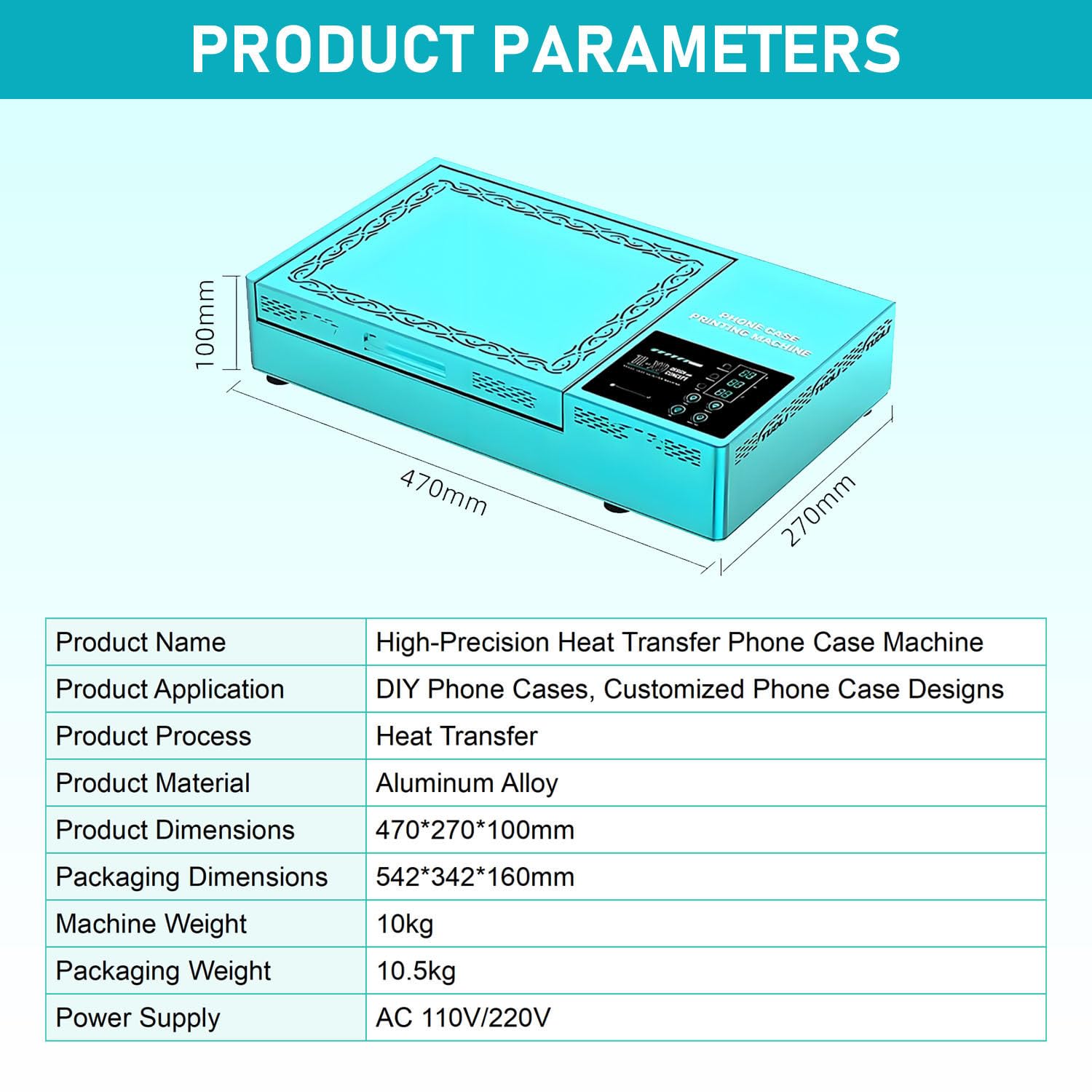 Maszyna do termotransferu etui na telefony komórkowe, prasa termotransferowa do etui na telefony 3D, maszyna do sublimacji 3D do samodzielnego i komercyjnego tworzenia etui OnlyMachine-0PCS