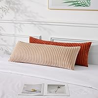 Vista 194 de UGASA - Juego de 2 fundas de almohada de terciopelo a rayas, funda decorativa para cojín con cremallera oculta para el hogar, sofá, dormitorio