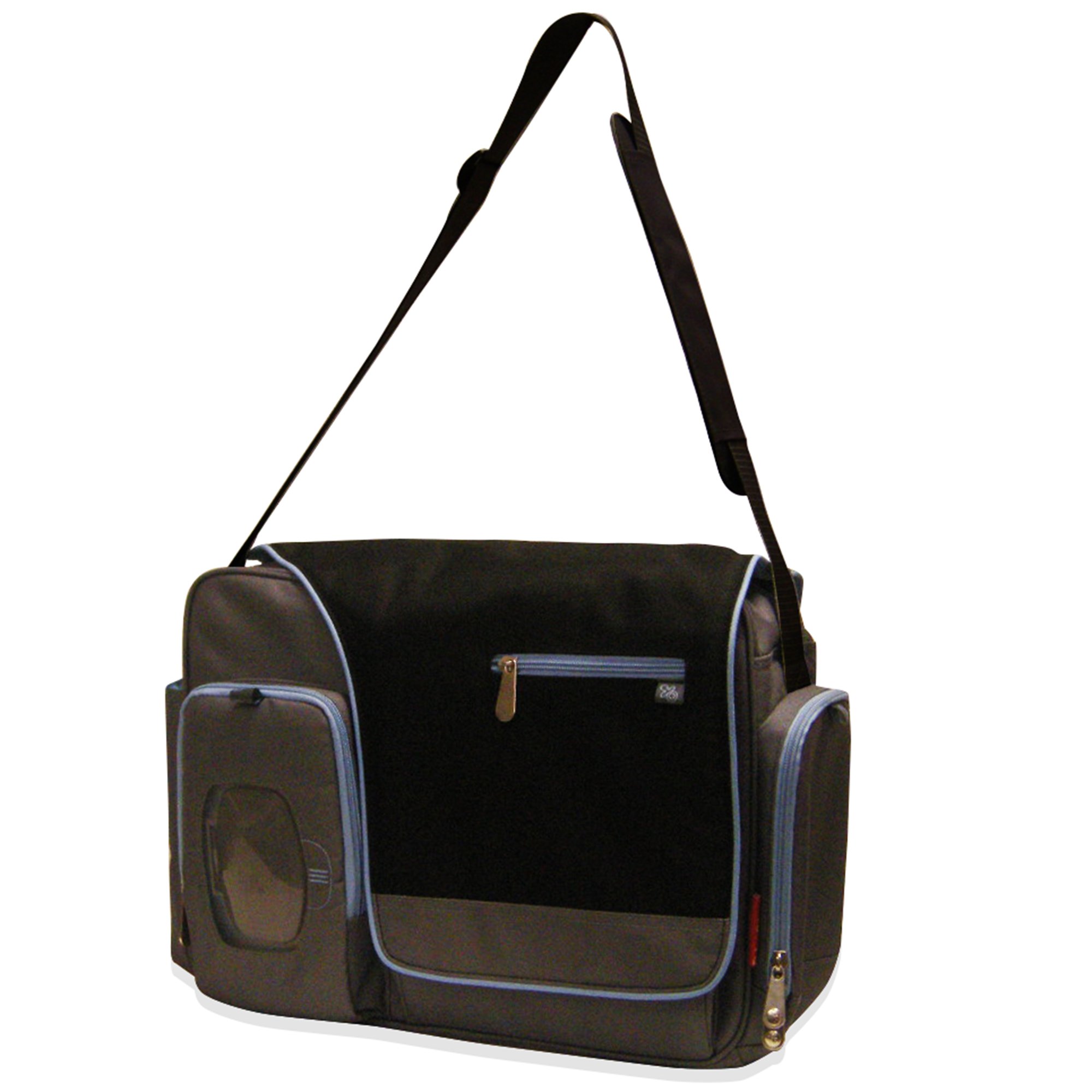 Fisher Price Messenger Diaper Bag Black and Blue