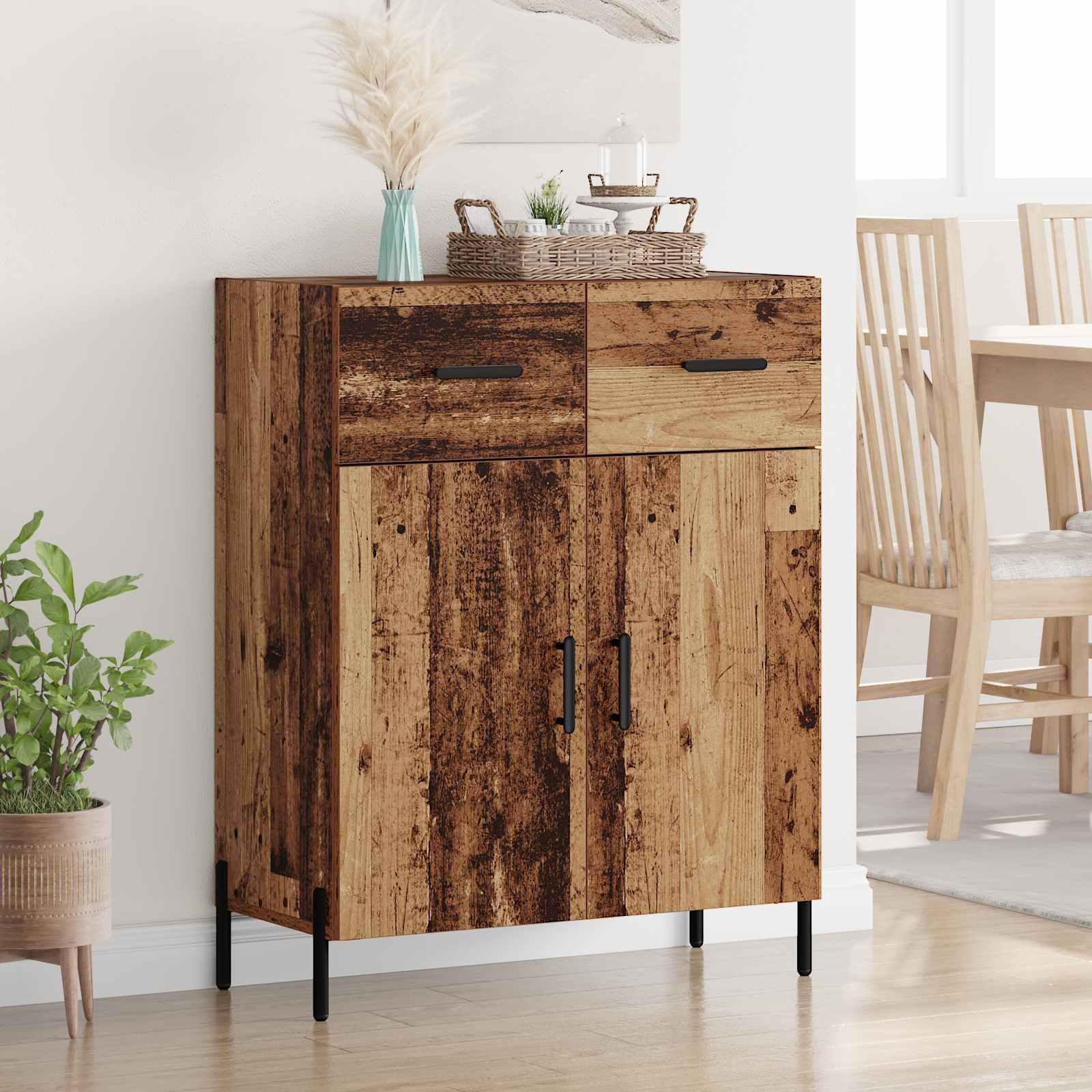 Aparador de madera contra el desorden en el salon solucion de almacenamiento moderno