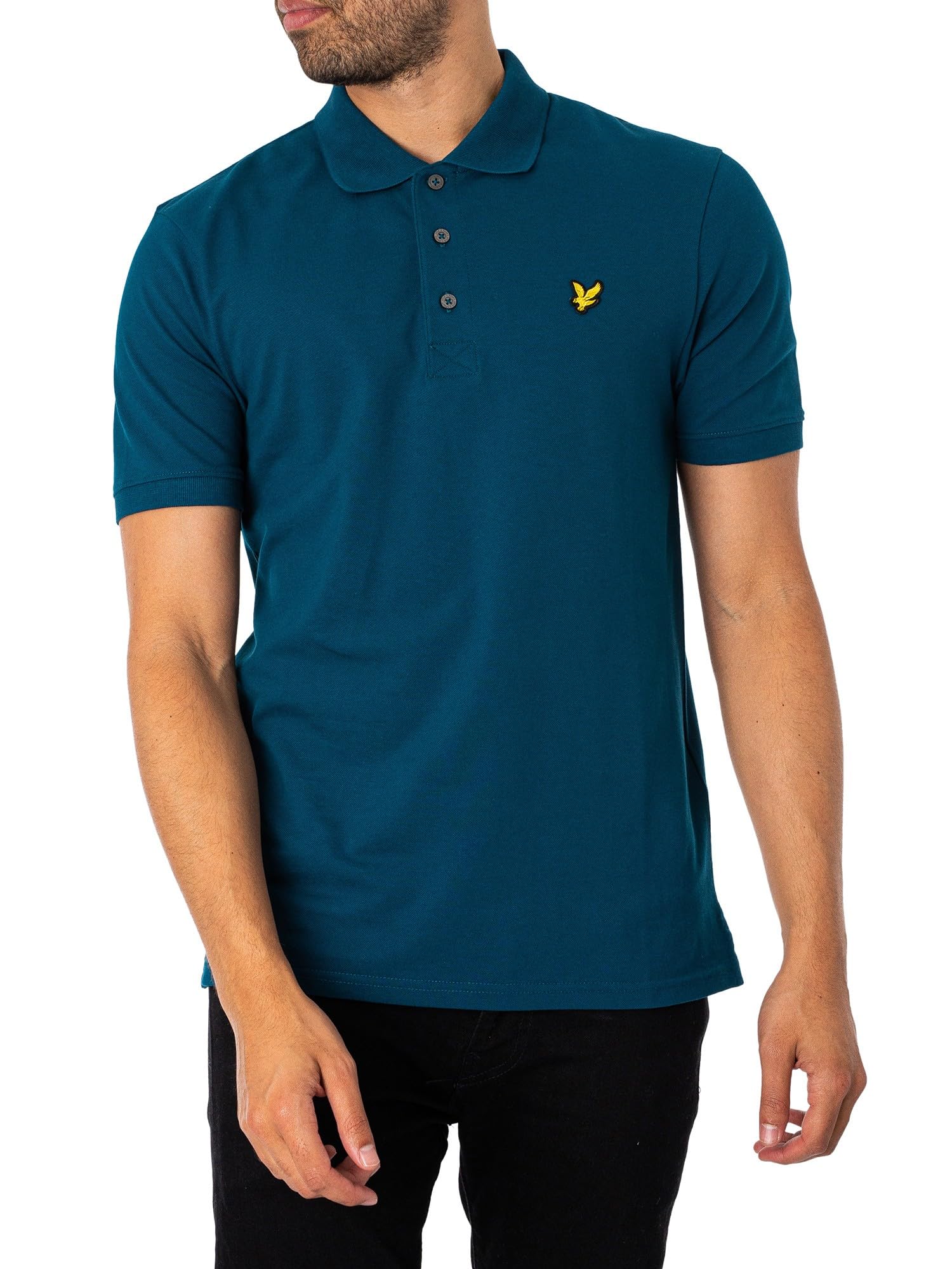 Lyle And Scott Basic Short Sleeve Polo Shirt Blue Small