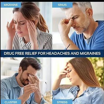 Headache & Migraine Relief Cap All around Covered with Gel, Comfortable Headache & Migraine Cap, Migraine Mask with Compression Therapy Design, Black