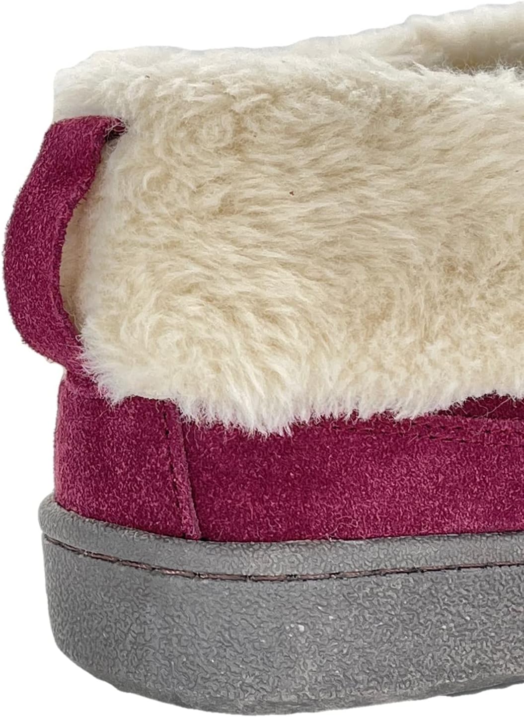 Clarks Womens Slipper Suede Ankle Bootie JMH1883 -Plush Faux Fur Collar and Lining - Indoor Outdoor House Slippers For Women (9 M US, Burgundy) - Image 5