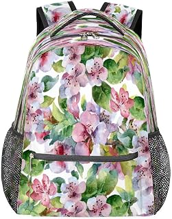 Mochilas para adolescentes meninas meninos mochila de viagem aquarela para mulheres homens, bolsas de livros florais de flores, mochilas universitárias para escola, mochilas para laptop de trabalho, mochila resistente à água para caminhadas, Multicor, Medium