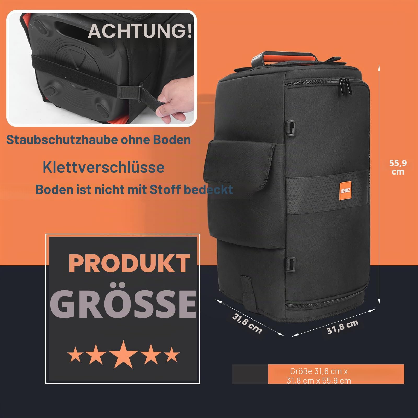 LEFOR·Z Lautsprechertasche kompatibel mit JBL PartyBox 120,Staubschutzhülle für tragbare Lautsprecher,Lautsprecherhülle passend für JBL PartyBox 120 für Reisen im Freien,nur Abdeckung