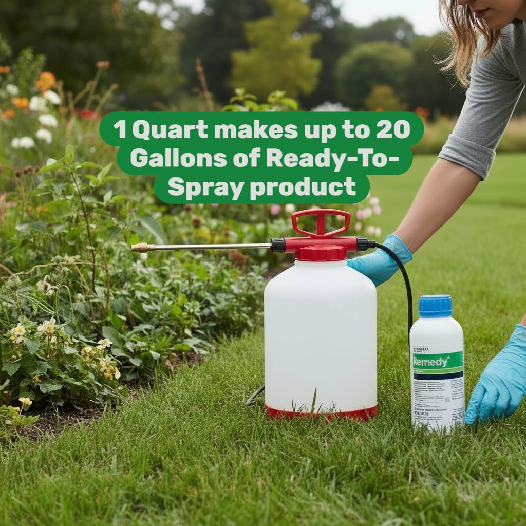 Remedy Herbicide Concentrate - 1 Quart - Triclopyr Brush & Broadleaf Weed Control for Pastures, Fencerows & Rangelands - Long-Lasting Land Restoration