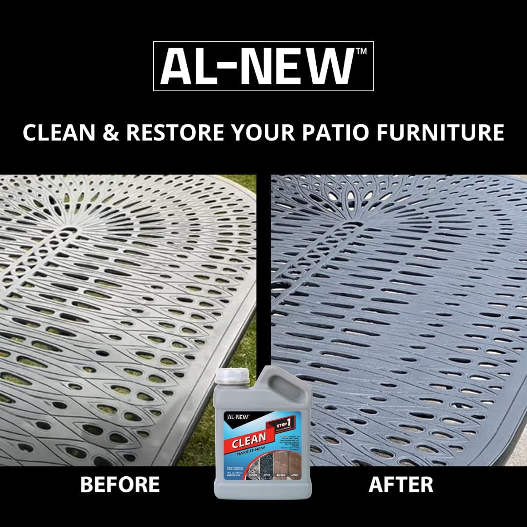 AL-NEW Step 1 Clean and Step 2 Protect Bundle (16oz sizes) | Easily Clean & Protect Your Outdoor Patio Furniture, Garage Doors, Exterior Lights & More