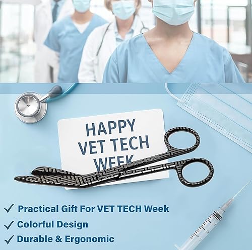 Miniatura 7 de Juego de 3 tijeras de vendaje Lister de 5.5 pulgadas, regalo ideal para enfermeras, médicos, CVT, RVT, EMT, hechas de acero inoxidable de alta