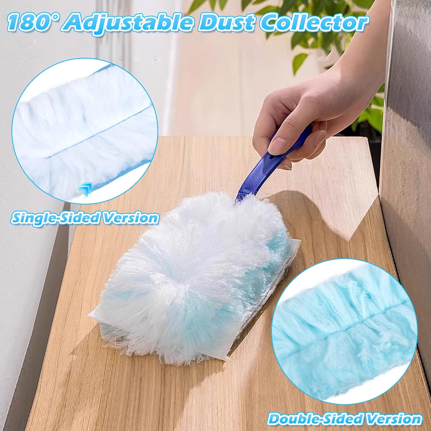 22 штуки сменных насадок для швабры Swiffer — одноразовые электромагнитные насадки для пыли, шерсти животных, грязи, автомобиля (20 одиночных + 2 двойных, без рукоятки/древка)