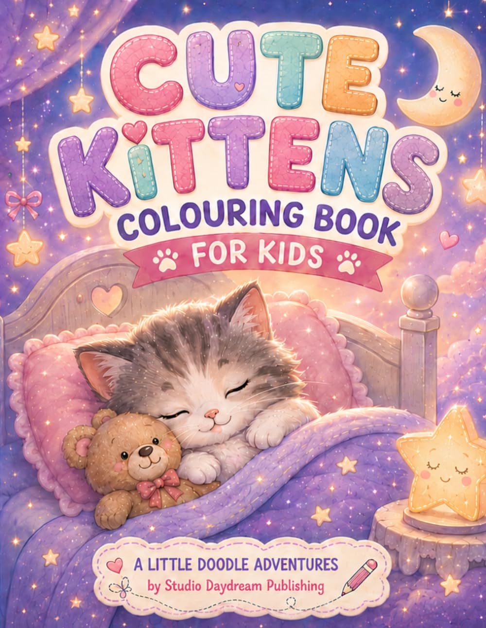 Cute Kittens: A Little Doodle Adventures Colouring Book for Kids 3-8
