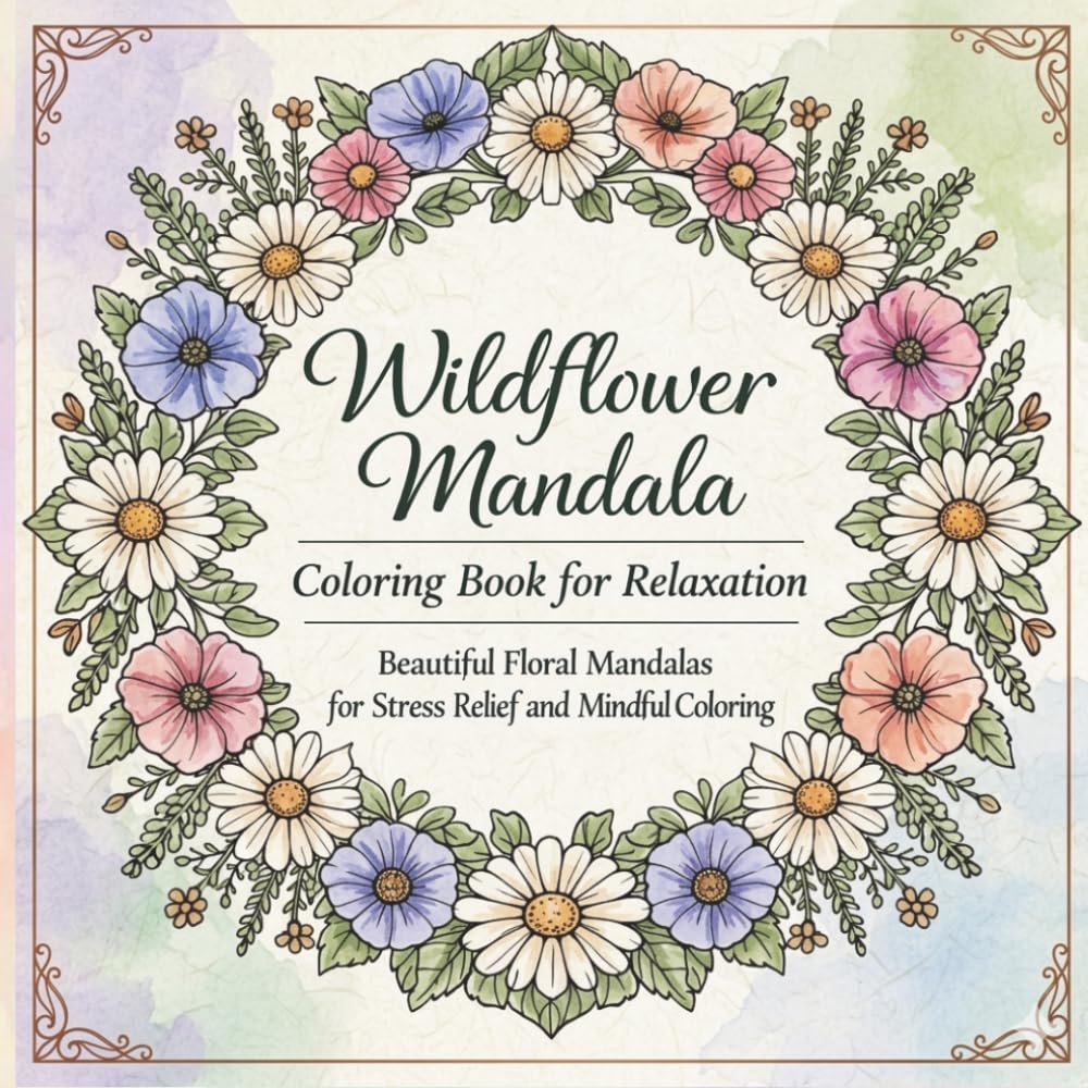 Wildflower Mandala Coloring Book for Relaxation: Beautiful Floral Mandalas for Stress Relief and Mindful Coloring