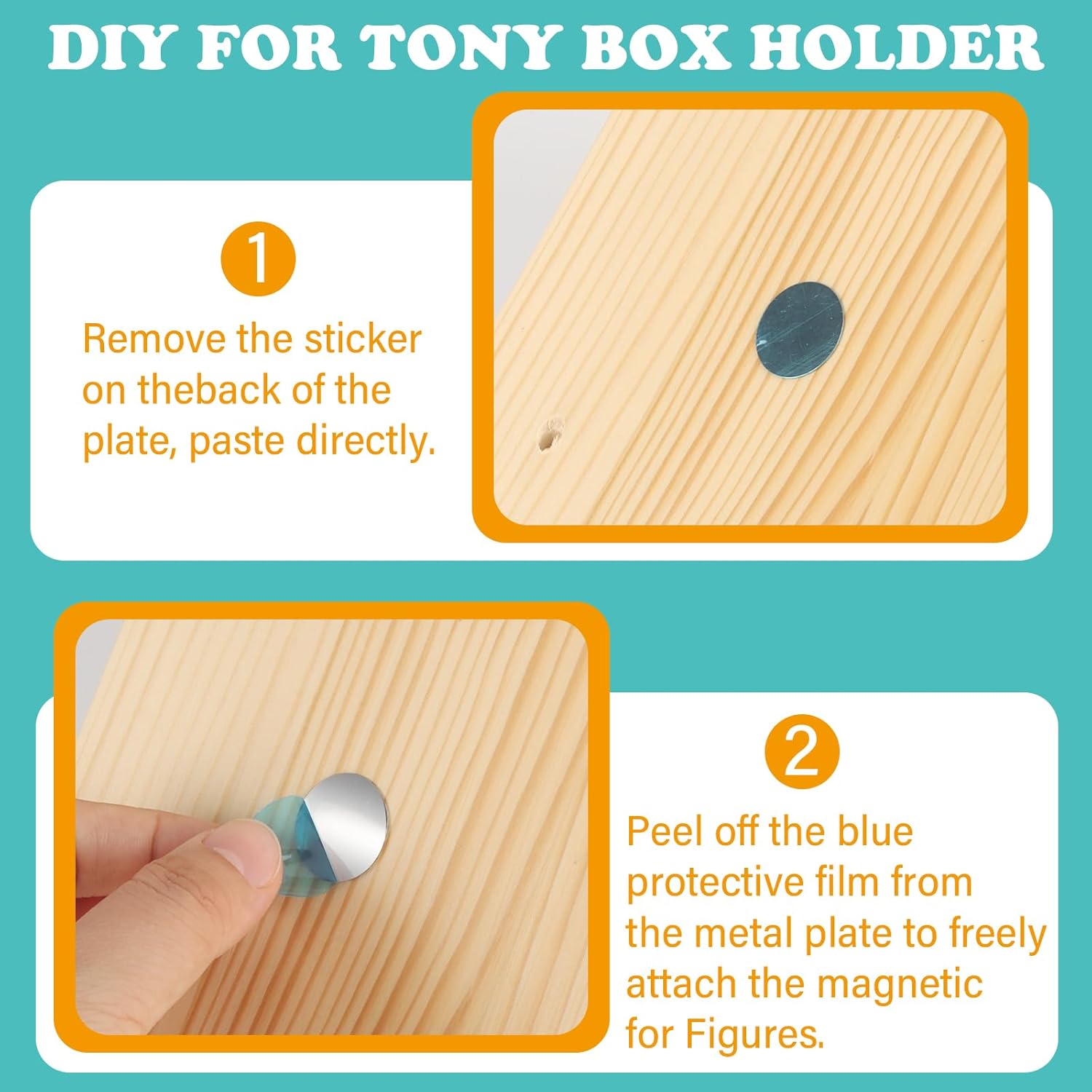 DIY House for Tonies Box Storage Organizer Shelf for 40 Tonie Figures (with 40Pcs Magnetic Adhesive Metal Plate), Compatible with TonieBox 1/2 Player Tonies Box Characters for Children Room