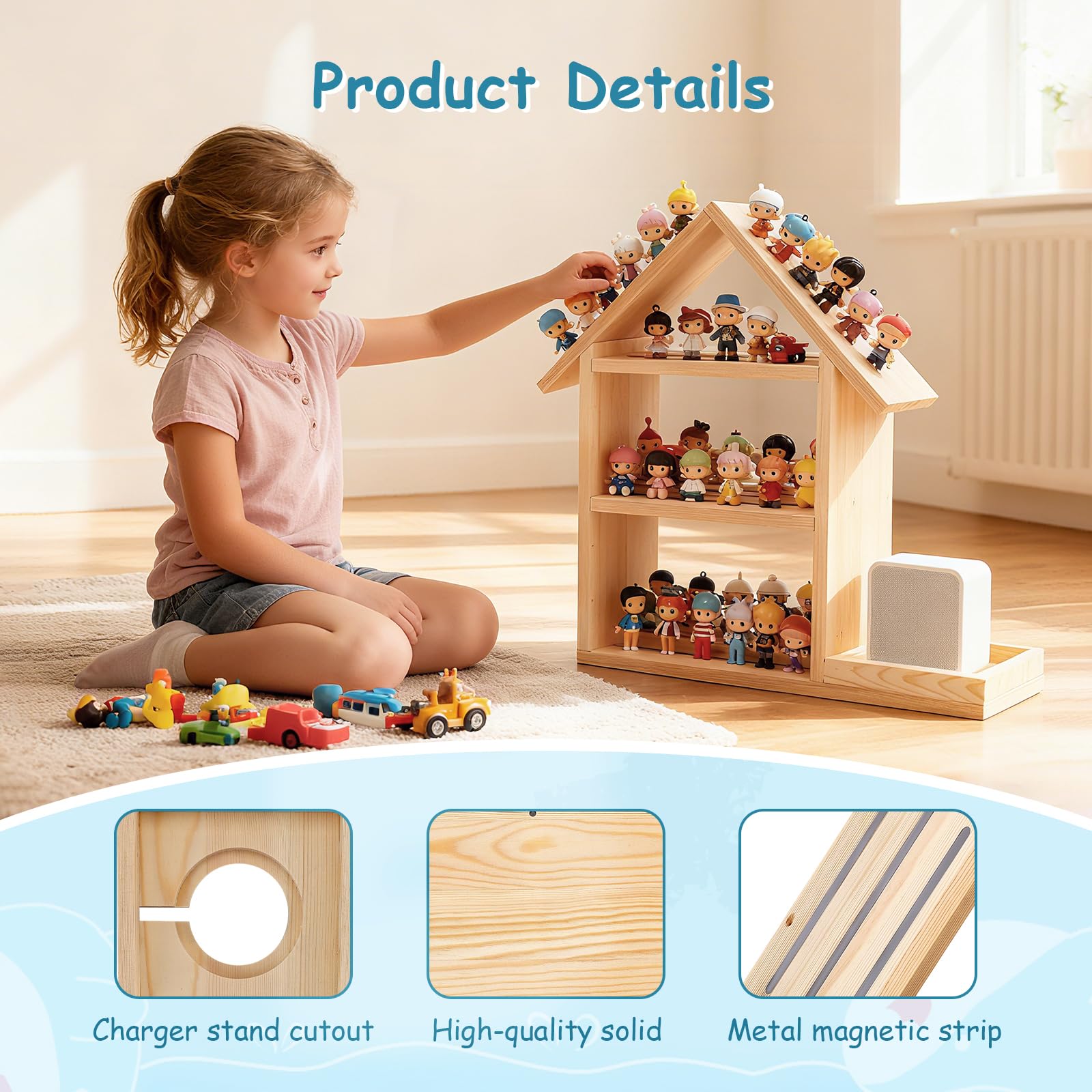 Etagere Toni-e, Étagère pour Toni-ebox, Etagere Murale Magnétique, Accessoire pour Toni-e-Box, Métal Magnétique Étagère Murale, Jusqu'à 80-85 Toni-ES, pour Boîte à Musique pour Enfant