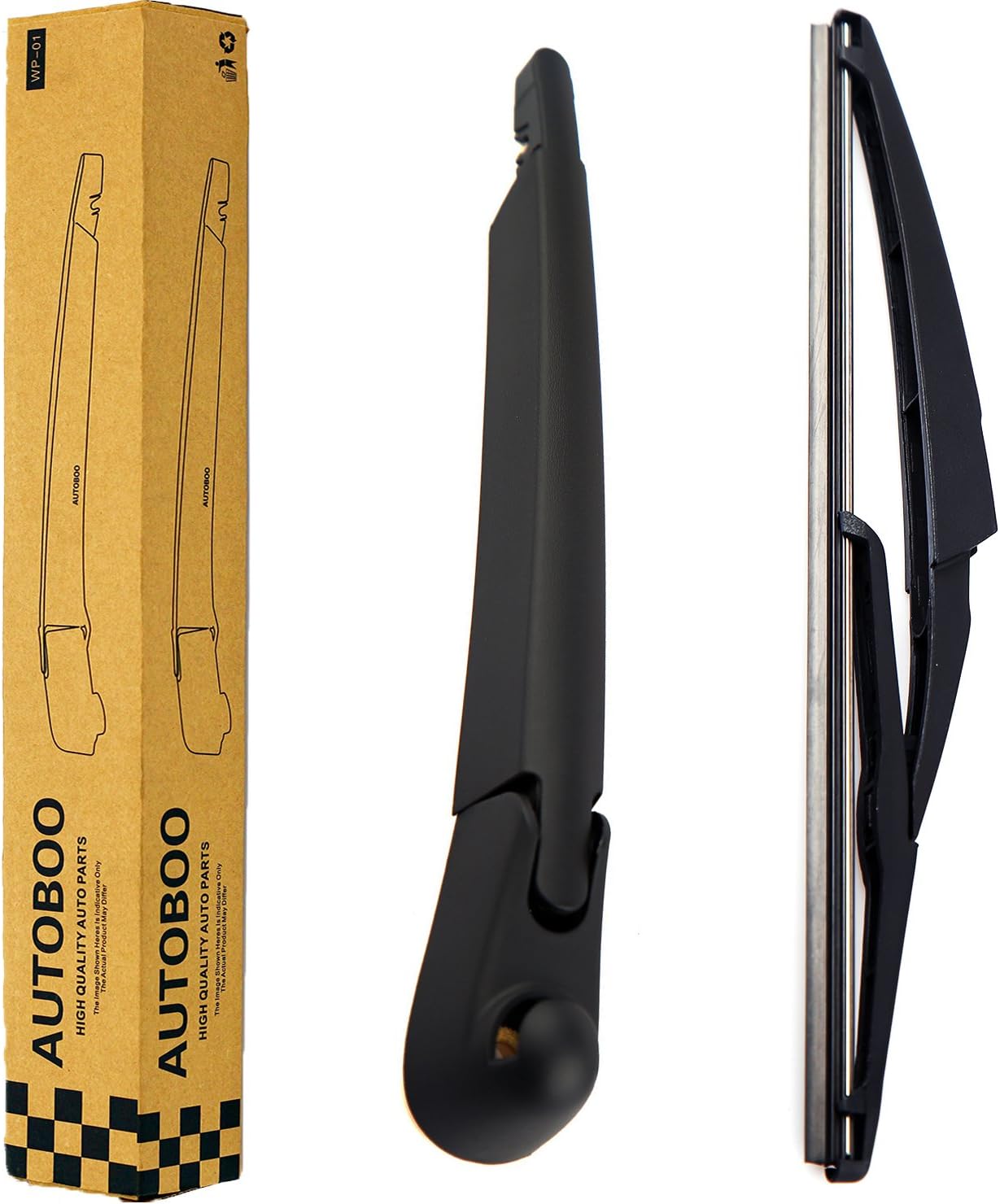 AUTOBOO for Mini Cooper R50 R53 2004 2005 2006 Rear Window Windshield Back Wiper Blade Arm Set- Factory OEM Replacement Accessories Parts 61627129279