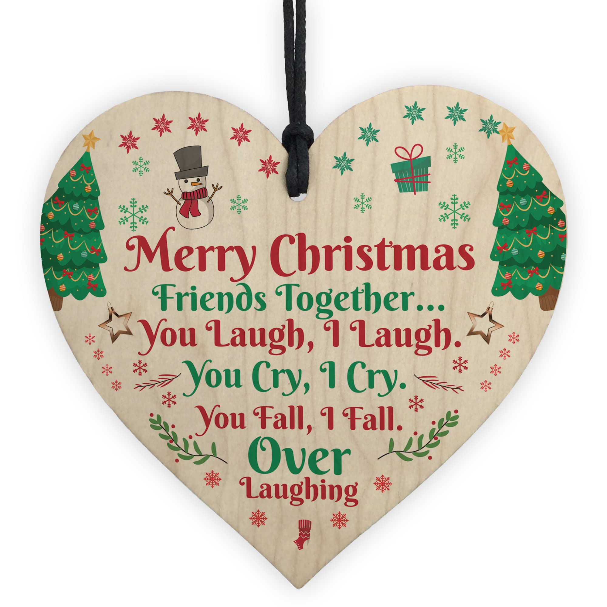 Red Ocean Best Friend Sign Friendship Gift Christmas Thank You Novelty Christmas Chic Plaque
