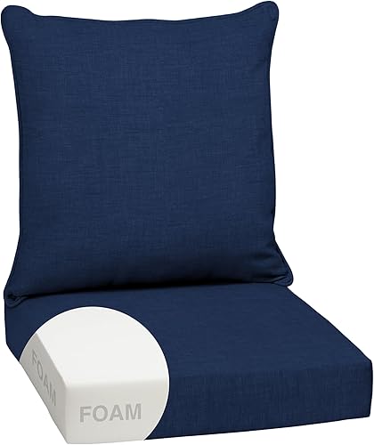 Miniatura 60 de Arden Selections Juego de cojines profundos para exteriores, 24 x 24 pulgadas, resistente al clima, a prueba de lluvia, resistente a la decoloración