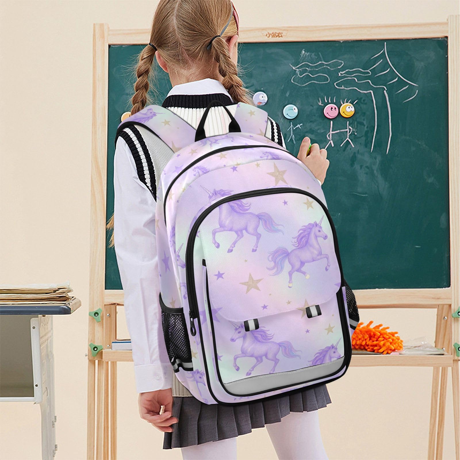 GuoChe Galaxy Blush jednorożce dziecięcy plecak na co dzień