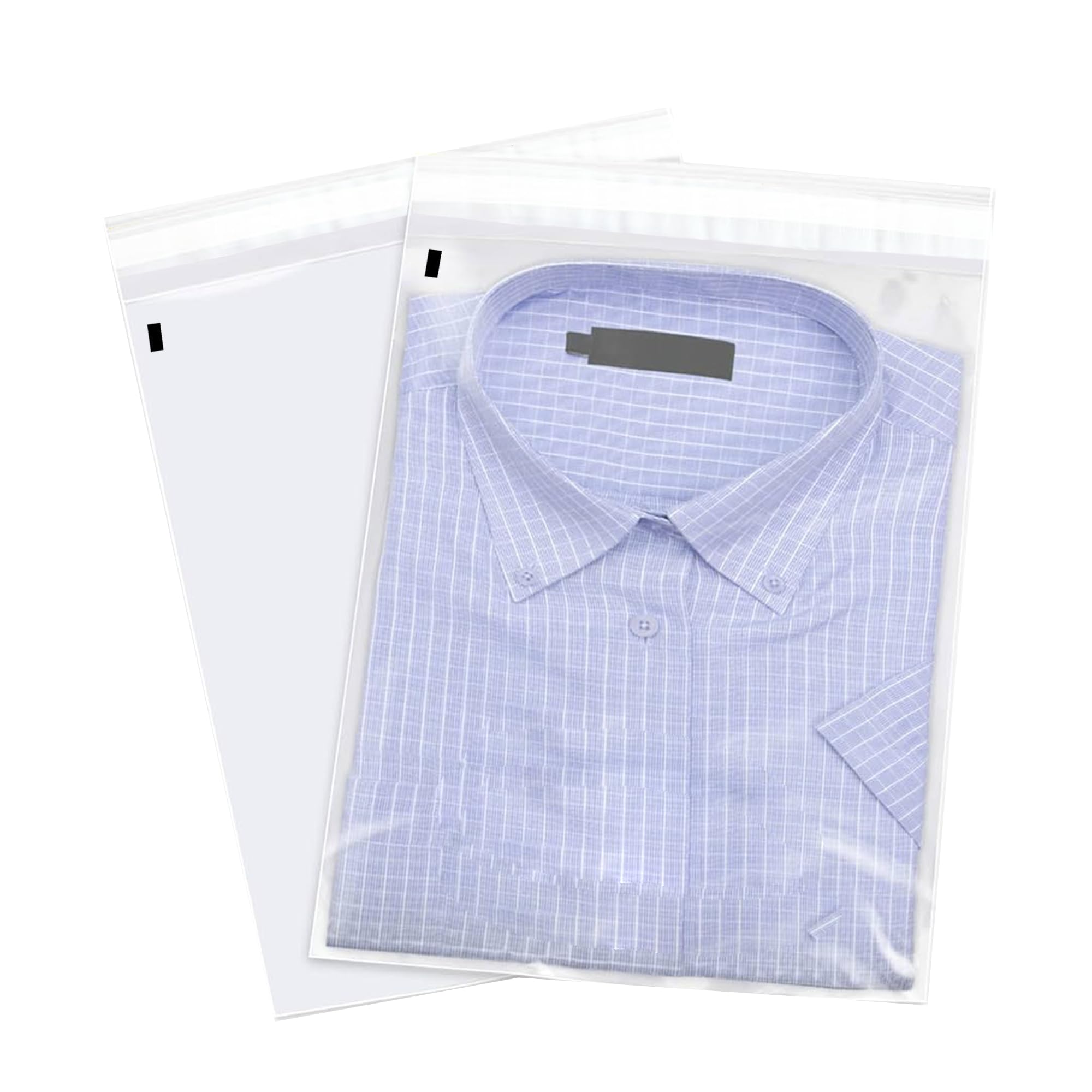 Clear Sealable Poly Bags with Suffocation Warning, (12 x 18) 200 count, Tamper Proof Easy Self Sealable, Durable, Clear Plastic Poly Shirt, Jean, Clothing Packing Storing Shipping Bags