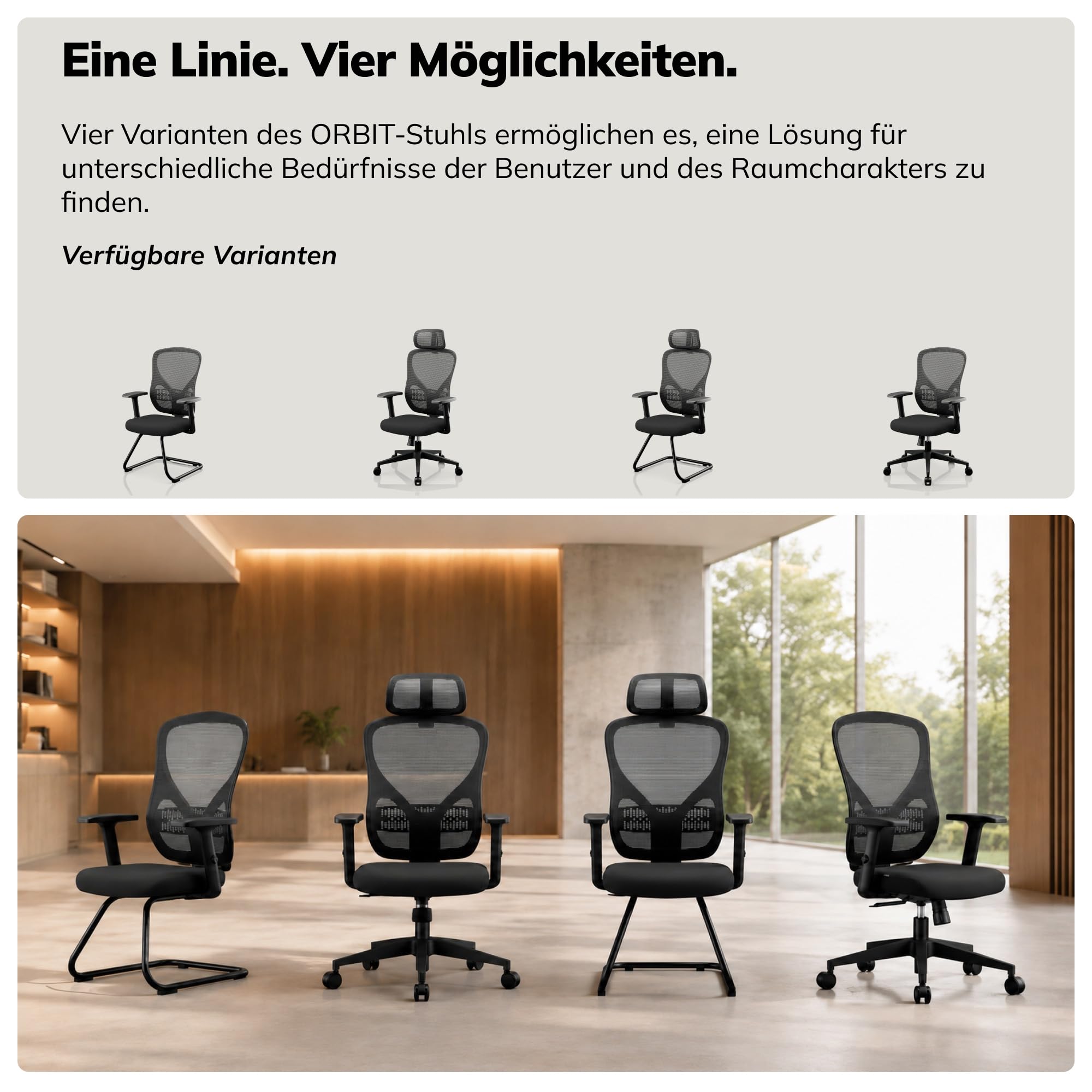 Jan Nowak Bürostuhl ergonomisch Schreibtischstuhl Netz 3D Armlehnen 130 kg | Drehstuhl, Computerstuhl mit Lordosenstütze, Wippmechanik mit 3 Arretierungen, breiter Sitzfläche, Rollen für Büro Homeoffice