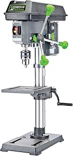 Genesis GDP1005A 10" 5-Speed 4.1 Amp Drill Press with 5/8" Chuck, Integrated LED Work Light, and Table that Rotates 360° a...