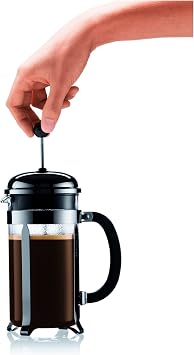 Bodum 1.0 Litre Stainless Steel Chambord Set Coffee Maker 8 Cup and 0.35 Lire Vacuum Travel Mug