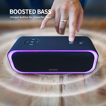 DOSS SoundBox Pro Bluetooth Speaker Blue Bundle SoundBox Touch Bluetooth Speaker Purple