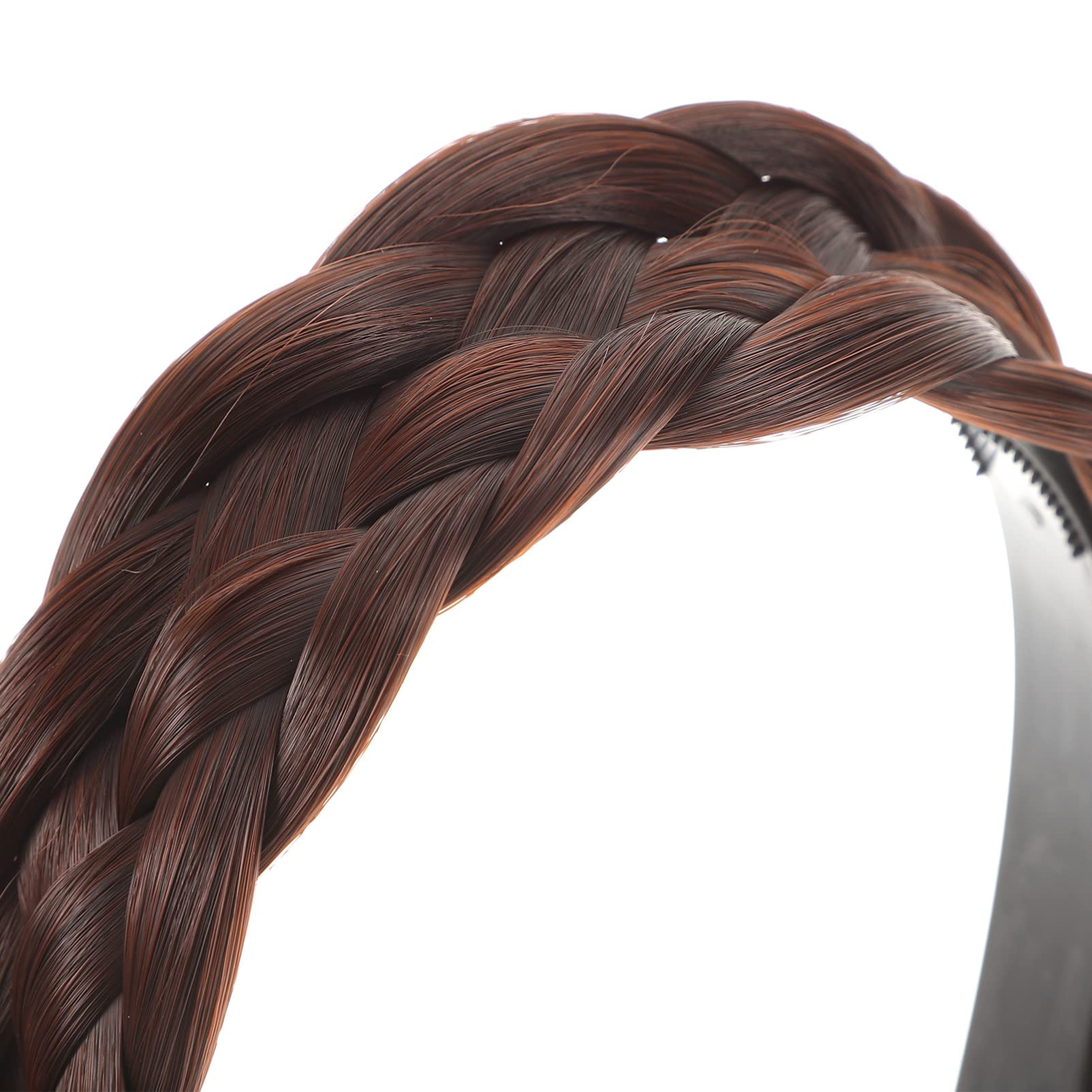 FRCOLOR 5pezzi Cerchietto Braid Hairband Per Donne Accessorio Di Moda Per Intrecciati Per Occasioni Speciali e Uso Quotidiano Scuro