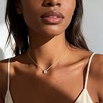 18K Gold Plated Cubic Zirconia Necklaces for Women Trendy Layered Round CZ Twisted Chain Necklaces Y-Shaped Diamond Solitaire Lariat Necklaces Dainty Bridal Wedding Jewelry Gifts
