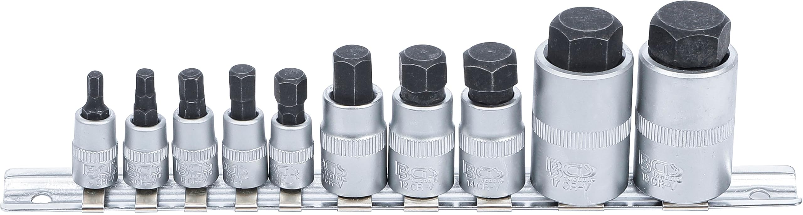 BGS 5099 | Bit Socket Set | extra short | internal Hexagon 4 - 19 mm | 10 pcs.